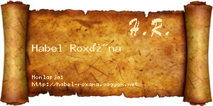 Habel Roxána névjegykártya