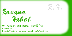 roxana habel business card